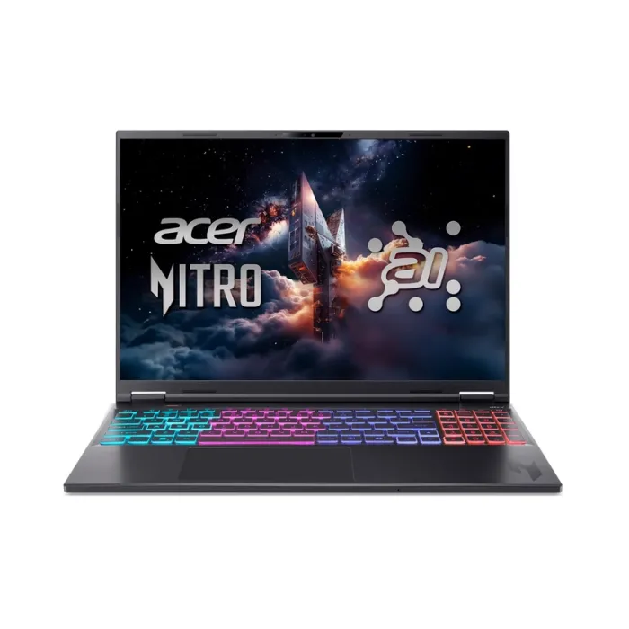 Acer Nitro 16S AI, AN16S-61-R44A, AMD Ryzen 7 350 (up to 5.0GHz, 16MB), 16" WQXGA (2560x1600) IPS 180Hz, 1*16GB DDR5 (1 slot free), 1024GB PCIe NVMe SSD, GeForce RTX 5070 8GB GDDR7, FHD Cam, WiFi 6E, BT 5.3, No Os, Black