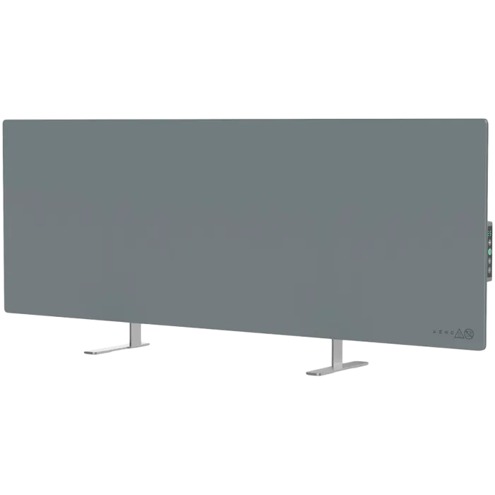 AENO Premium Eco Smart Heater, 700W, Tempered glass, Infrared convection heating type, LED display, Plug type: Europe (E/F type), GREY