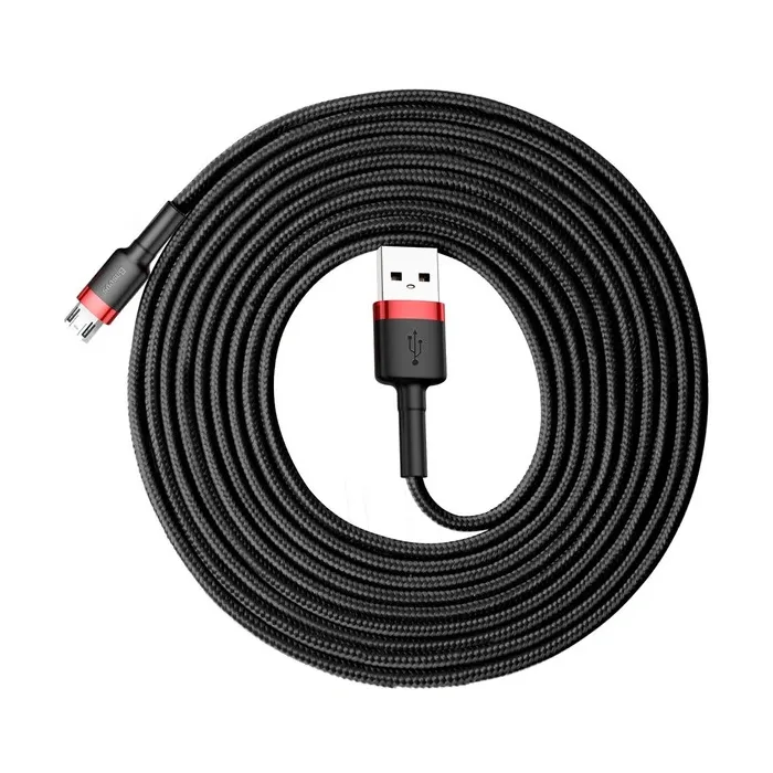 Καλώδιο Baseus Cafule USB-A σε Micro USB 2A, 3 m, μαύρο/κόκκινο