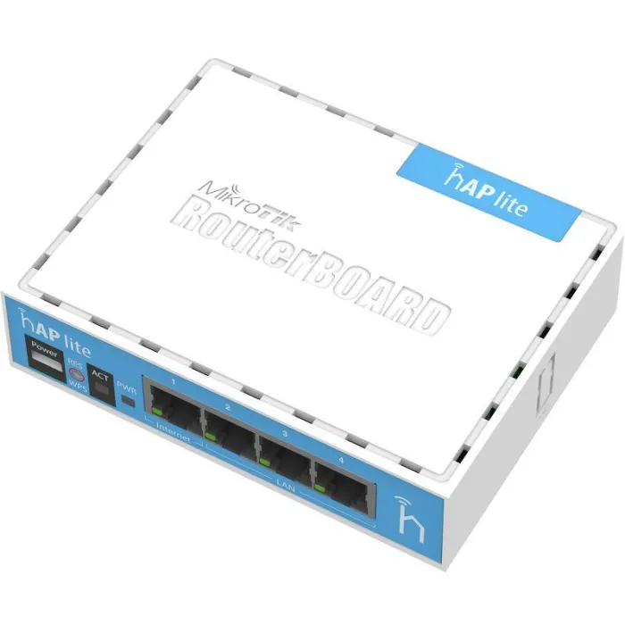 Ασύρματο Access Point MikroTik hAP lite RB941-2nD, 32MB RAM, 4xLAN, built-in 2.4Ghz 802.11b/g/n, Classic