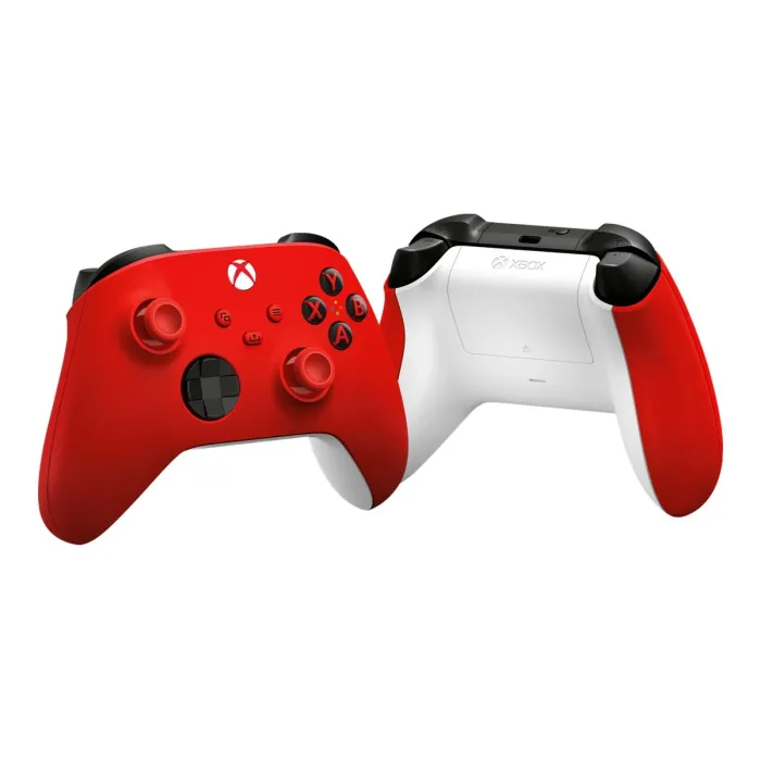 Ασύρματο χειριστήριο Microsoft Xbox Wireless Controller Pulse Red, Xbox Wireless και Bluetooth, συμβατό με Xbox Series X/S και Xbox One, Windows 10/11, Android και iOS, USB-C, 3,5 mm, 2 μπαταρίες AA