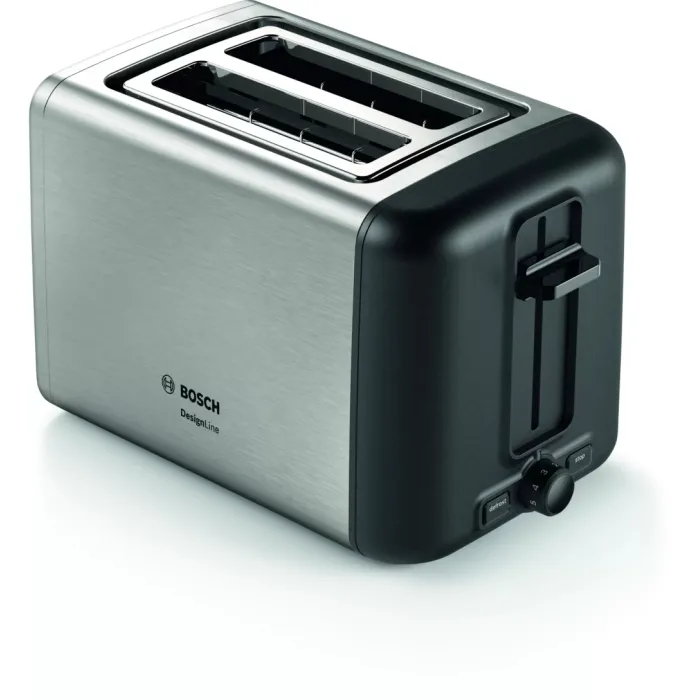 Bosch TAT3P420, Συμπαγής φρυγανιέρα, DesignLine, Ανοξείδωτο ατσάλι, 820-970 W, Αυτόματη απενεργοποίηση