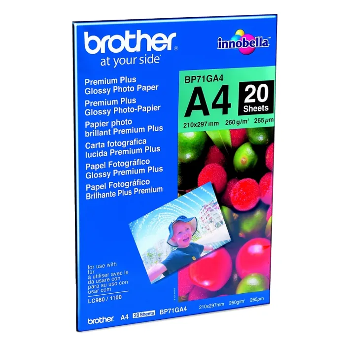 Brother BP71GA4 Premium Plus γυαλιστερό φωτογραφικό χαρτί 20 φύλλων