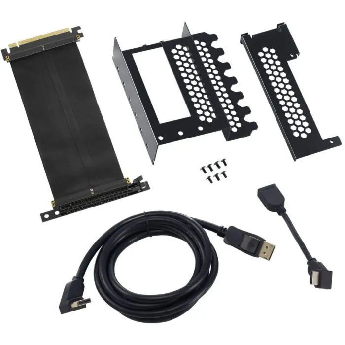 Βάση στήριξης και καλώδιο γενικής χρήσης CableMod για κάθετη τοποθέτηση για κάρτα γραφικών PCIe x16, 1x DisplayPort, 1x καλώδιο HDMI