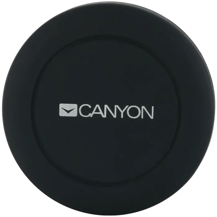 Βάση αυτοκινήτου Canyon για smartphones, μαγνητική λειτουργία αναρρόφησης, με 2 πλάκες (ορθογώνια/κυκλική), μαύρη, 44*44*40mm 0,035kg