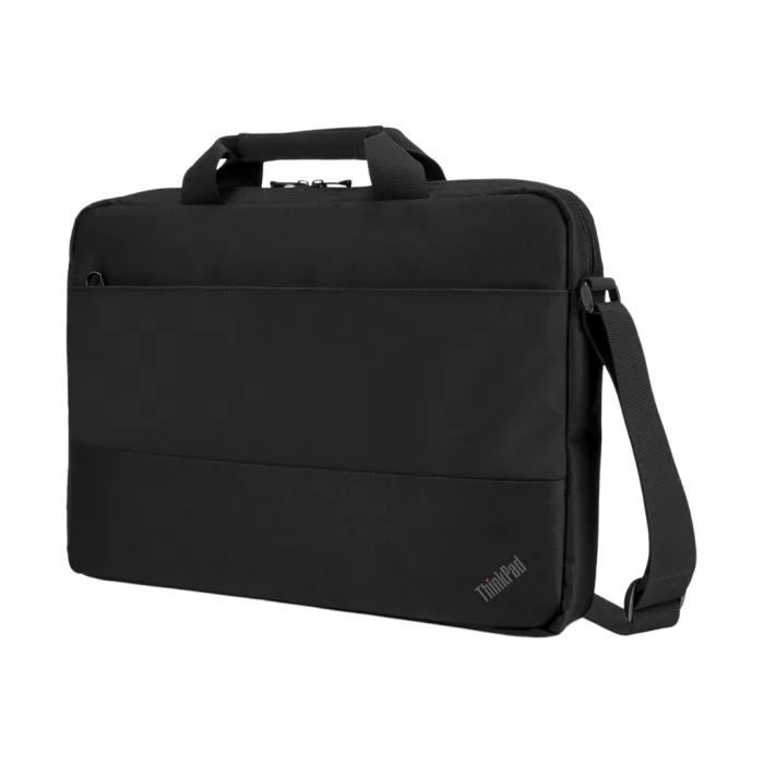 Τσάντα ώμου για φορητό υπολογιστή Lenovo 15.6inch Basic Topload, για συσκευές έως 15,6 ίντσες, 2 θήκες, νάιλον, υδατοαπωθητική, ρυθμιζόμενος επενδεδυμένος ιμάντας, μπροστινή τσέπη με φερμουάρ