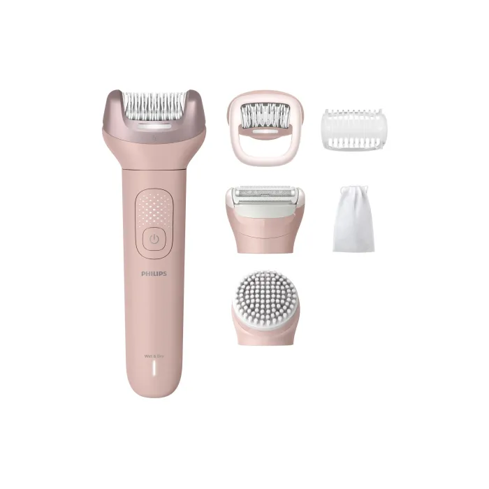 Αποτριχωτική συσκευή Philips BRE718/00 Series 9000, ασύρματη, για στεγνή και υγρή χρήση, 2 ταχύτητες, έως 60 λεπτά λειτουργίας, 6 εξαρτήματα