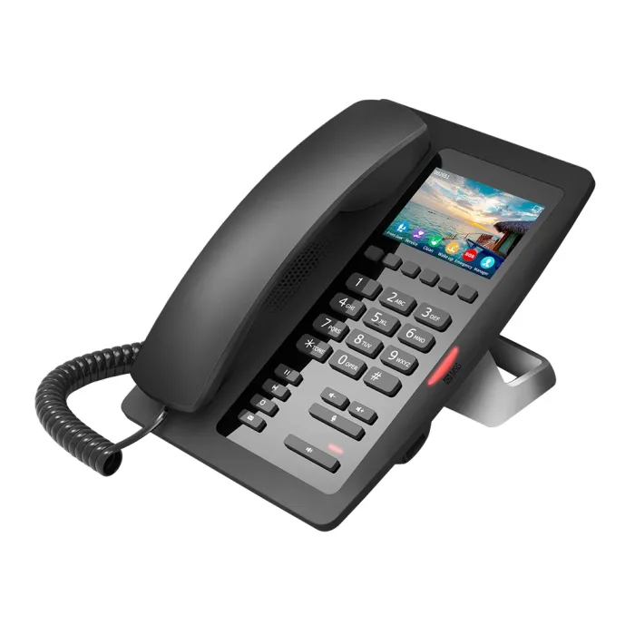 Fanvil H5W (Black) – Wi-Fi SIP IP телефон, 3.5" цветен дисплей 480×320, PoE, 2 SIP линии