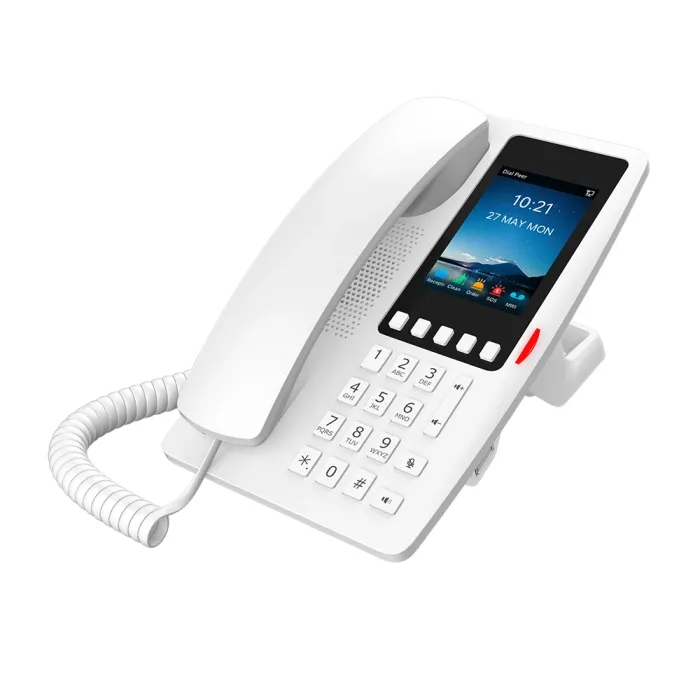 Fanvil H6W White – хотелски Wi-Fi SIP IP телефон с 3.5" IPS цветен дисплей, Wi-Fi 6 (2.4/5 GHz), PoE