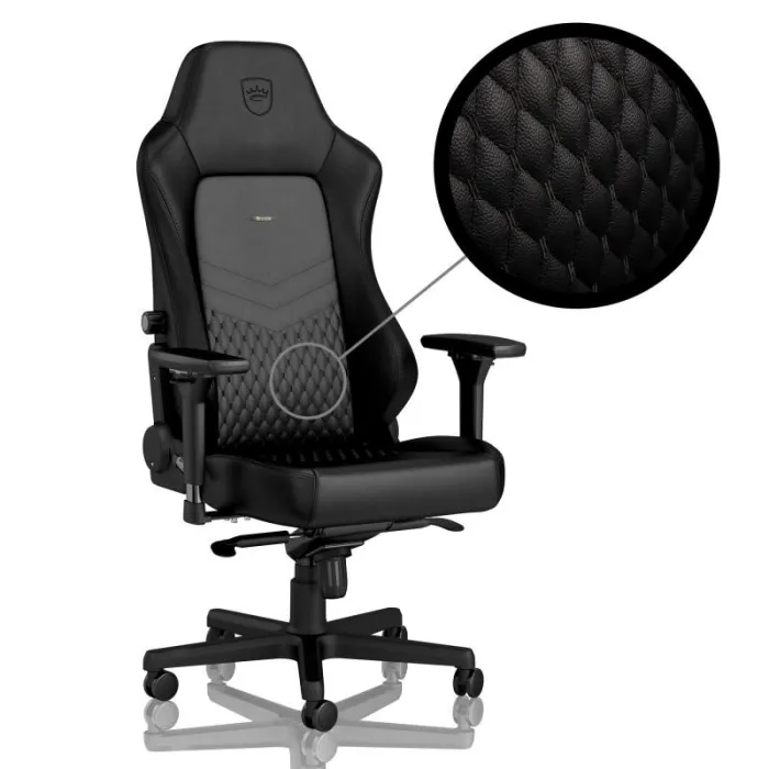 Καρέκλα  gaming noblechairs HERO από γνήσιο δέρμα, μαύρη