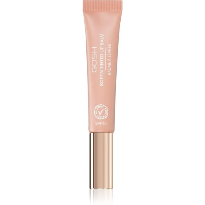 GOSH Soft’n Tinted 002 Nougat SPF 15 оцветен балсам за устни 8 мл