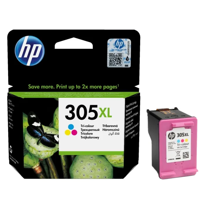 Консуматив, HP 305XL High Yield Tri-color Original Ink Cartridge κύρια εικόνα