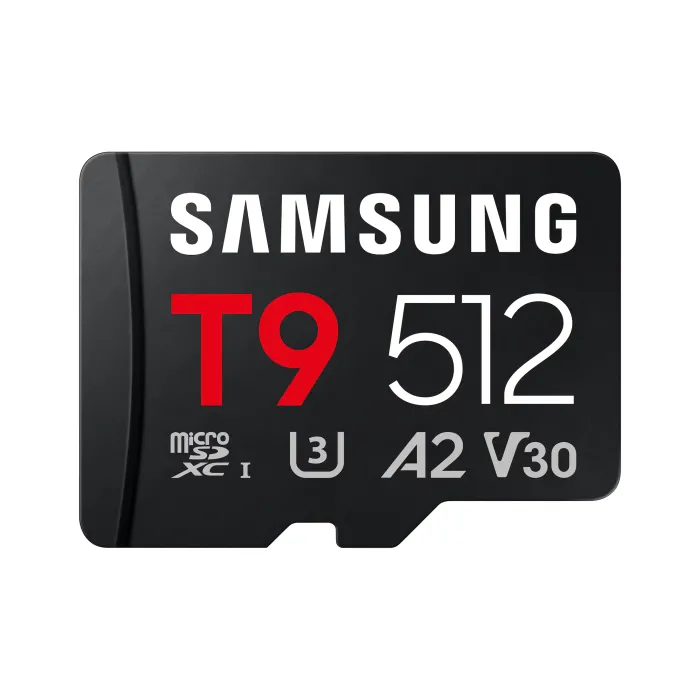 Карта памет Samsung T9 microSDXC 512GB, UHS-I, до 200/130 MB/s, U3, V30, A2