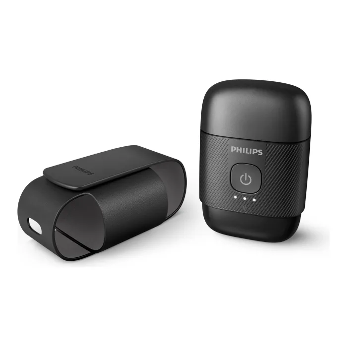 Συμπαγής ηλεκτρική ξυριστική μηχανή PHILIPS S591/05, Series 500, λεπίδες SteelPrecision, στεγνό και υγρό ξύρισμα, πλωτές κεφαλές 3D, μπαταρία Li-ion, έως 40 λεπτά λειτουργίας, θήκη ταξιδιού