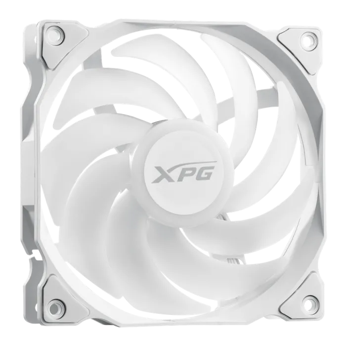 Комплект вентилатори XPG VENTO R 120 ARGB PWM (3 броя) – 120mm, бели, 4-pin PWM, 5V 3-pin ARGB, Rifle Bearing