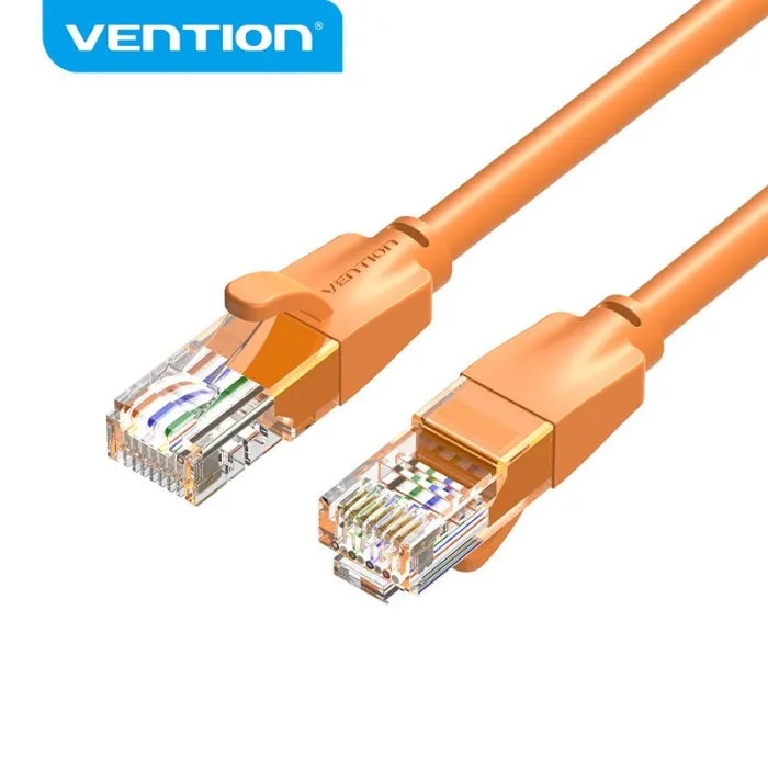 LAN кабел Vention UTP, Cat.6, Patch, 1м, Оранжев цвят, IBEOF
