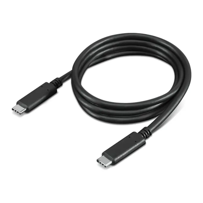 Καλώδιο USB-C σε USB-C Lenovo USB-C Cable 1m, μήκος 1 m, μεταφορά δεδομένων έως 10 Gbps, ισχύς έως 100 W στα 20 V/5 A, μαύρο