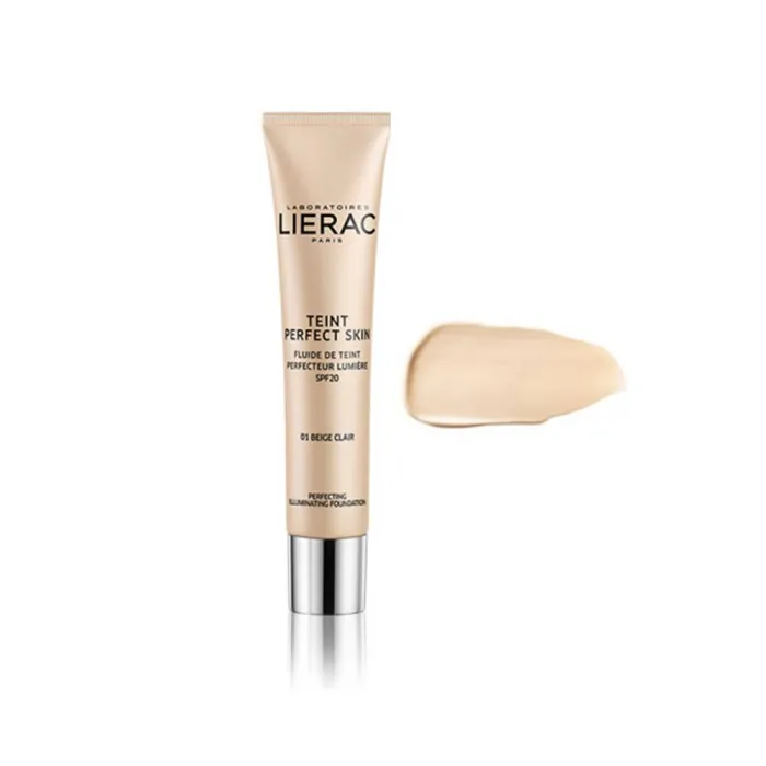 Foundation Lierac Perfecting Illuminating SPF20, 01 Light Beige, 30 ml