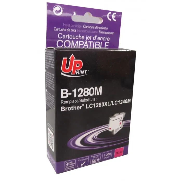 Μελάνι UPRINT LC1280XL/1240, BROTHER, Magenta
