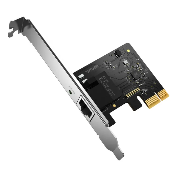 Gigabit κάρτα δικτύου PCIe Mercusys MA210E, 1× RJ45, 10/100/1000 Mbps, Wake-on-LAN, βραχίονας τυπικού και χαμηλού προφίλ, Windows 11/10/8.1/8/7/XP/Vista