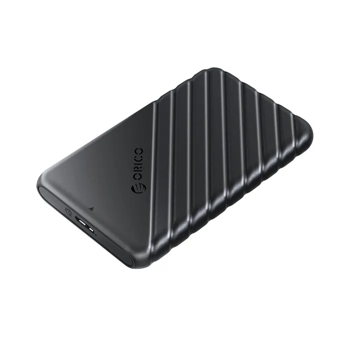 Εξωτερική θήκη για HDD/SSD ORICO 25PW1-U3-BK, 2,5 ιντσών, USB 3.0, SATA I/II/III, έως 5 Gbps, έως 4 TB, μαύρη