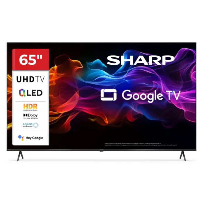 Sharp 65HP5265E 65" QLED 4K Google TV, Dolby Vision/Atmos, HDMI 2.1 eARC