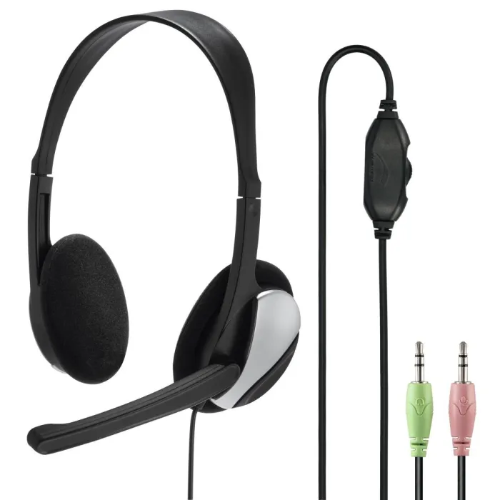Ακουστικά  HAMA Essential HS 200 139900, Με μικρόφωνο, Μαύρα