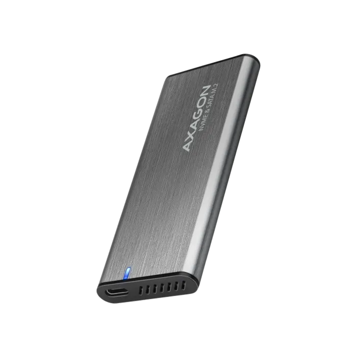 Кутия за SSD, AXAGON EEM2-SG2, USB-C 3.2 Gen 2, M.2 NVMe / SATA SSD 30-80mm, ALU box