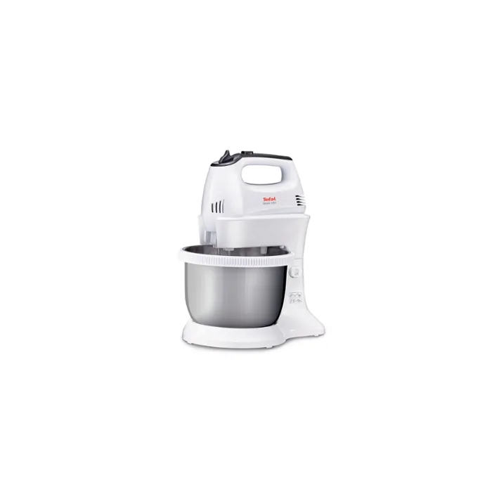 Tefal HT312138, Quick mix Hand Mixer with bowl, 300 W, 5 Speeds   turbo, 2 Beaters, 2 Dough hooks, a