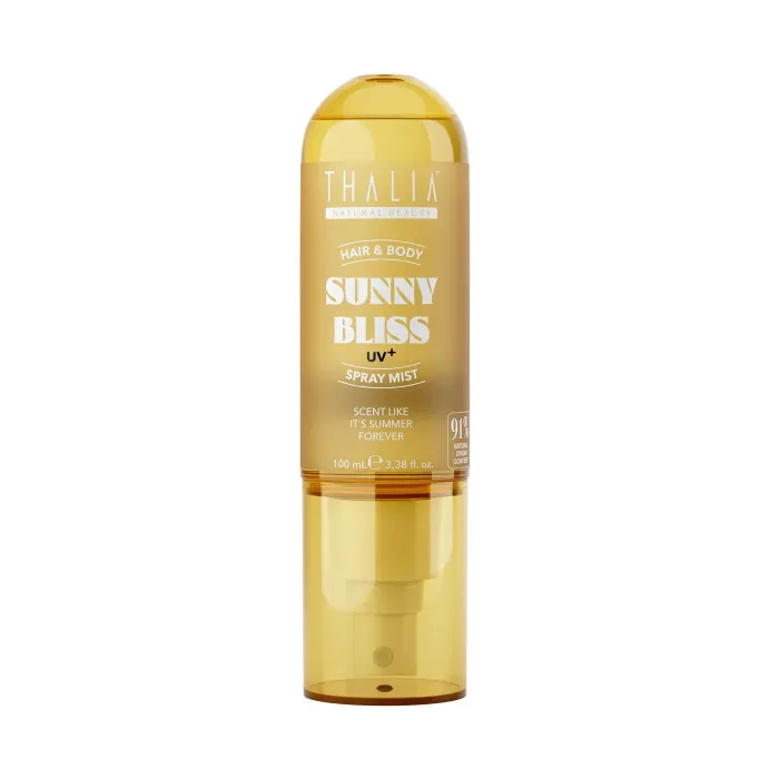 Thalia Natural Beauty, Αρωματικό σπρέι για μαλλιά και σώμα Sunny Bliss UV+, για γυναίκες, 100 ml
