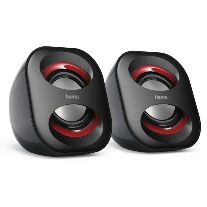 Ηχεία HAMA Sonic Mobil 183, 173131, 2.0, Μαύρα/Κόκκινα