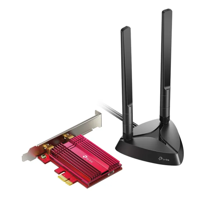 Εσωτερικός προσαρμογέας Wi‑Fi 6 και Bluetooth PCIe TP-Link Archer TX3000E, έως 2402 Mbps στα 5 GHz, έως 574 Mbps στα 2,4 GHz, 160 MHz, 2 κεραίες