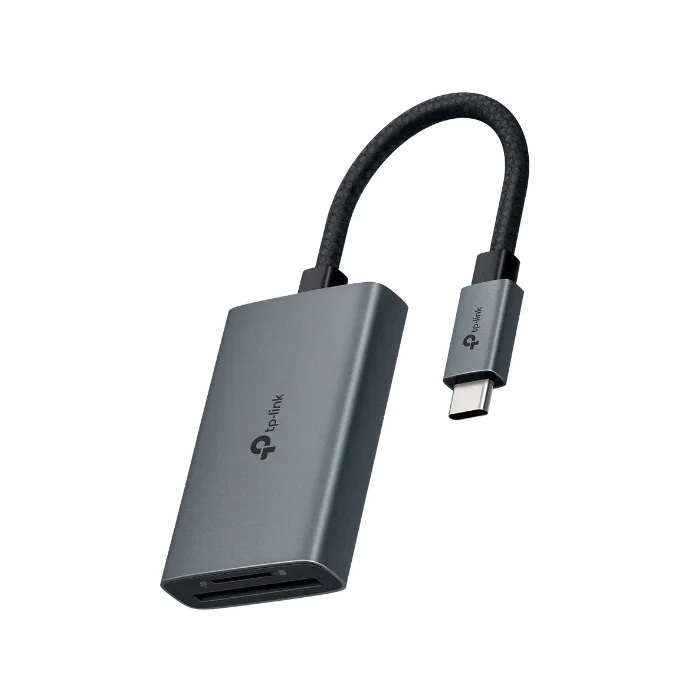 Αναγνώστης καρτών TP-Link UA440C, USB 3.2 Gen 1 Type-C, 2 υποδοχές SD και microSD UHS-II, έως 312 MB/s, ταυτόχρονη ανάγνωση και εγγραφή, γκρι κύρια εικόνα