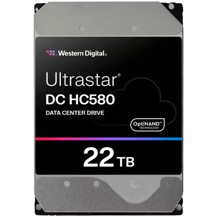 Твърд диск Western Digital Ultrastar DC HC580 22TB, 3.5", SATA 6Gb/s, CMR, 7200 RPM, 512MB, 512e