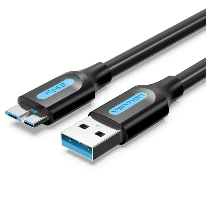 Καλώδιο USB 3.0 Vention COPBC, αρσενικό USB Type-A σε αρσενικό Micro-B USB 3.0, 0,25 m, ταχύτητα έως 5 Gb/s, θωρακισμένο, μαύρο κύρια εικόνα