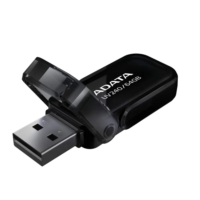 USB flash drive ADATA UV240 64GB – USB 2.0, μαύρο