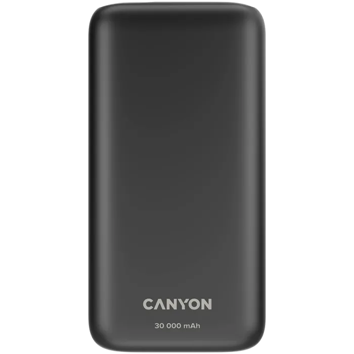 Външна батерия CANYON CNE-CPB301B 30000mAh Li-poly battery, Type C, Черен цвят