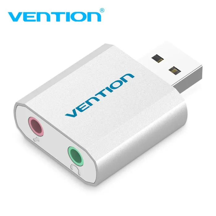Външна звукова карта Vention VAB-S13 USB, Сив цвят