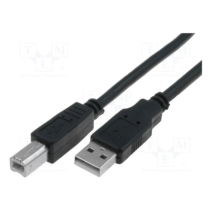 VCom Кабел USB 2.0 AM / BM Black - CU201-B-3m
