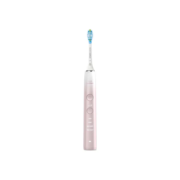 Ηχητική ηλεκτρική οδοντόβουρτσα Philips Sonicare DiamondClean 9000 HX9911/84, επαναφορτιζόμενη, 4 λειτουργίες, 3 επίπεδα έντασης, Bluetooth, αισθητήρας πίεσης, έως 14 ημέρες, ροζ ντεγκραντέ